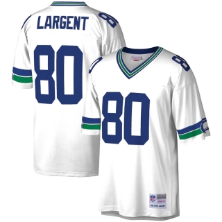 Men's Seattle Seahawks Steve Largent Mitchell & Ness White Legacy Replica Jersey