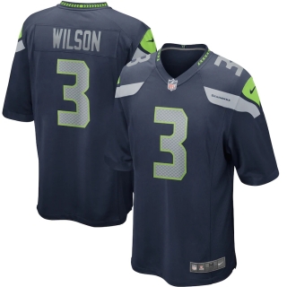 Men's Seattle Seahawks Russell Wilson Nike Navy Game Player Jersey