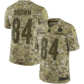 Men's Pittsburgh Steelers Antonio Brown Nike Camo Salute to Service Limited Jersey