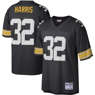 Men's Pittsburgh Steelers Franco Harris Mitchell & Ness Black Legacy Replica Jersey