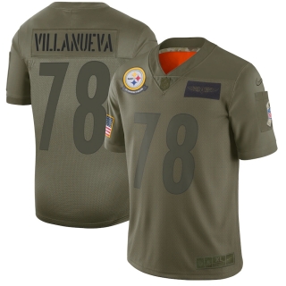 Men's Pittsburgh Steelers Alejandro Villanueva Nike Olive 2019 Salute to Service Limited Jersey