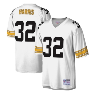 Men's Pittsburgh Steelers Franco Harris Mitchell & Ness White Legacy Replica Jersey