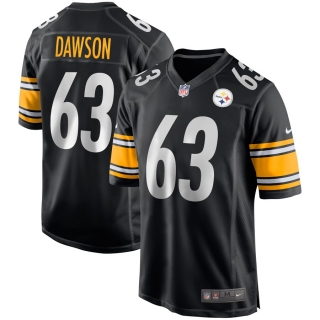 Men's Pittsburgh Steelers Dermontti Dawson Nike Black Game Retired Player Jersey