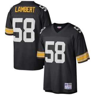 Men's Pittsburgh Steelers Jack Lambert Mitchell & Ness Black Retired Player Legacy Replica Jersey