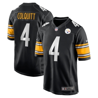 Men's Pittsburgh Steelers Dustin Colquitt Nike Black Team Game Jersey