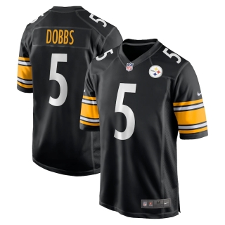Men's Pittsburgh Steelers Joshua Dobbs Nike Black Team Game Jersey
