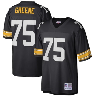 Men's Pittsburgh Steelers Joe Greene Mitchell & Ness Black Retired Player Legacy Replica Jersey
