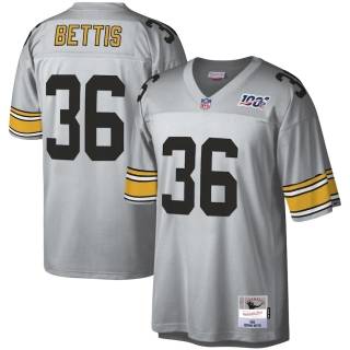 Men's Pittsburgh Steelers Jerome Bettis Mitchell & Ness Platinum NFL 100 Retired Player Legacy Jersey