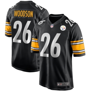 Men's Pittsburgh Steelers Rod Woodson Nike Black Game Retired Player Jersey