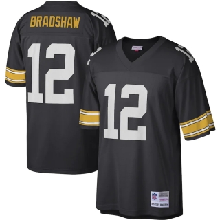 Men's Pittsburgh Steelers Terry Bradshaw Mitchell & Ness Black Legacy Replica Jersey