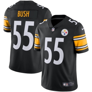 Men's Pittsburgh Steelers Devin Bush Nike Black Vapor Limited Jersey
