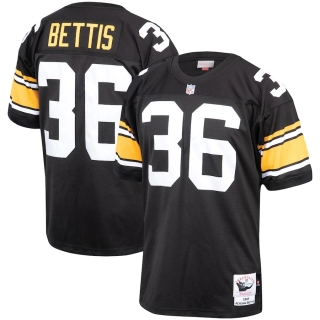 Men's Pittsburgh Steelers Jerome Bettis Mitchell & Ness Black 1996 Authentic Throwback Retired Player Jersey