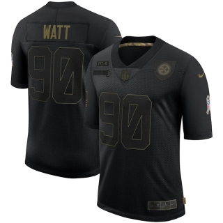 Men's Pittsburgh Steelers TJ Watt Nike Black 2020 Salute To Service Limited Jersey