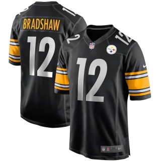 Men's Pittsburgh Steelers Terry Bradshaw Nike Black Game Retired Player Jersey