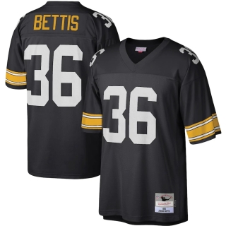 Men's Pittsburgh Steelers Jerome Bettis Mitchell & Ness Black Legacy Replica Jersey
