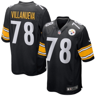 Men's Pittsburgh Steelers Alejandro Villanueva Nike Black Game Player Jersey