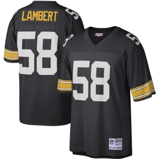 Men's Pittsburgh Steelers Jack Lambert Mitchell & Ness Black Legacy Replica Jersey
