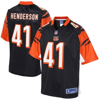 Men's Cincinnati Bengals Trayvon Henderson NFL Pro Line Black Big & Tall Player Jersey