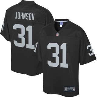 Men's Las Vegas Raiders Isaiah Johnson NFL Pro Line Black Big & Tall Player Jersey