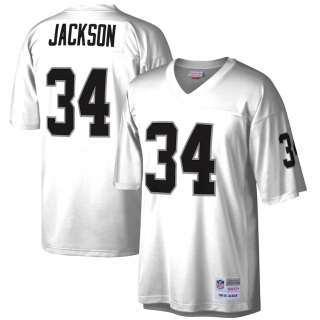 Men's Las Vegas Raiders Bo Jackson Mitchell & Ness White Retired Player Legacy Replica Jersey