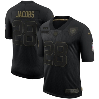 Men's Las Vegas Raiders Josh Jacobs Nike Black 2020 Salute To Service Limited Jersey