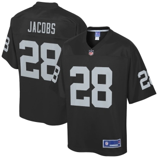 Men's Las Vegas Raiders Josh Jacobs NFL Pro Line Black Logo Player Jersey