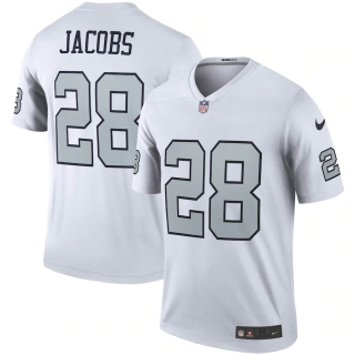 Men's Las Vegas Raiders Josh Jacobs Nike White Color Rush Legend Player Jersey
