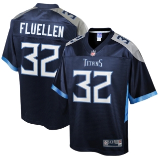 Men's Tennessee Titans David Fluellen NFL Pro Line Navy Big & Tall Team Color Player Jersey