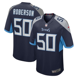 Men's Tennessee Titans Derick Roberson Nike Navy Game Jersey