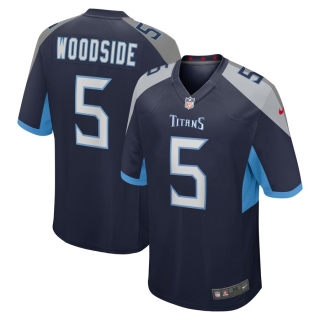 Men's Tennessee Titans Logan Woodside Nike Navy Game Jersey
