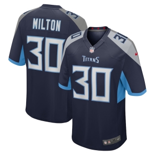 Men's Tennessee Titans Chris Milton Nike Navy Game Jersey