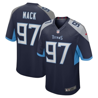 Men's Tennessee Titans Isaiah Mack Nike Navy Game Jersey
