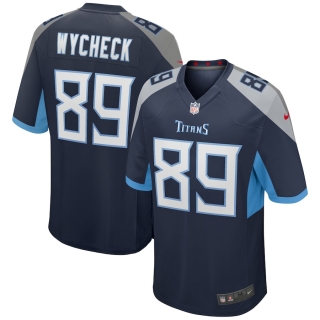 Men's Tennessee Titans Frank Wycheck Nike Navy Game Retired Player Jersey