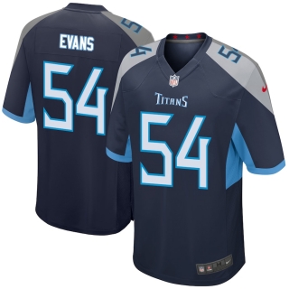 Men's Tennessee Titans Rashaan Evans Nike Navy Game Player Jersey