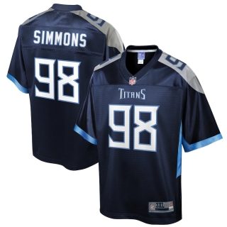 Men's Tennessee Titans Jeffery Simmons NFL Pro Line Navy Big & Tall Player Jersey