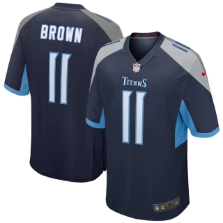 Men's Tennessee Titans AJ Brown Nike Navy Game Player Jersey