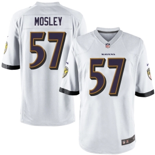 Mens Baltimore Ravens CJ Mosley Nike White Game Jersey