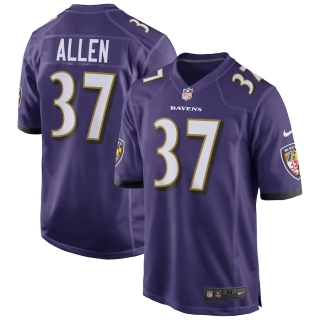 Men's Baltimore Ravens Javorius Allen Nike Purple Game Jersey