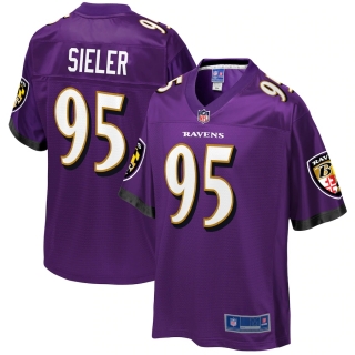 Men's Baltimore Ravens Zach Sieler NFL Pro Line Purple Player Jersey