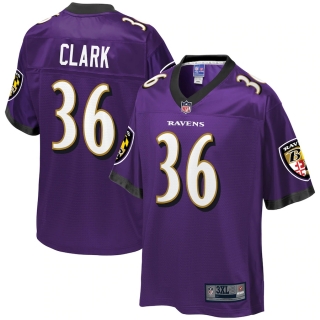 Men's Baltimore Ravens Chuck Clark NFL Pro Line Purple Big & Tall Player Jersey