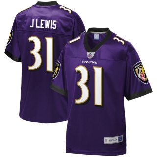 Men's Baltimore Ravens Jamal Lewis NFL Pro Line Purple Retired Player Jersey