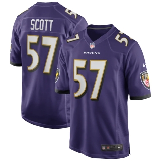 Men's Baltimore Ravens Bart Scott Nike Purple Game Retired Player Jersey