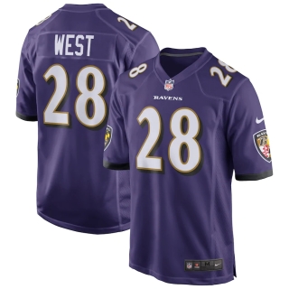 Men's Baltimore Ravens Terrance West Nike Purple Game Jersey