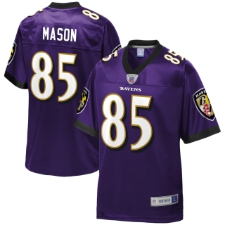 Men's Baltimore Ravens Derrick Mason NFL Pro Line Purple Retired Player Jersey