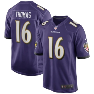 Men's Baltimore Ravens De'Anthony Thomas Nike Purple Game Jersey