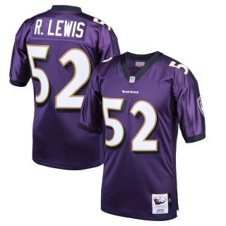 Men's Baltimore Ravens Ray Lewis Mitchell & Ness Purple 2000 Authentic Retired Player Jersey