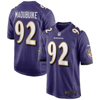 Men's Baltimore Ravens Justin Madubuike Nike Purple Game Player Jersey