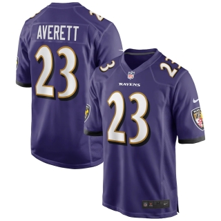 Men's Baltimore Ravens Anthony Averett Nike Purple Game Jersey