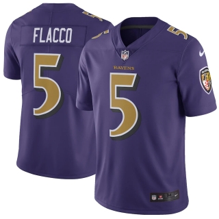 Men's Baltimore Ravens Joe Flacco Nike Purple Vapor Untouchable Color Rush Limited Player Jersey