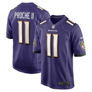 Men's Baltimore Ravens James Proche II Nike Purple Game Jersey